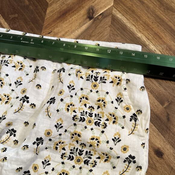 Joie Pants Wide Leg Linen Floral Pockets Bohemian Cropped Women’s Small - Picture 5 of 9